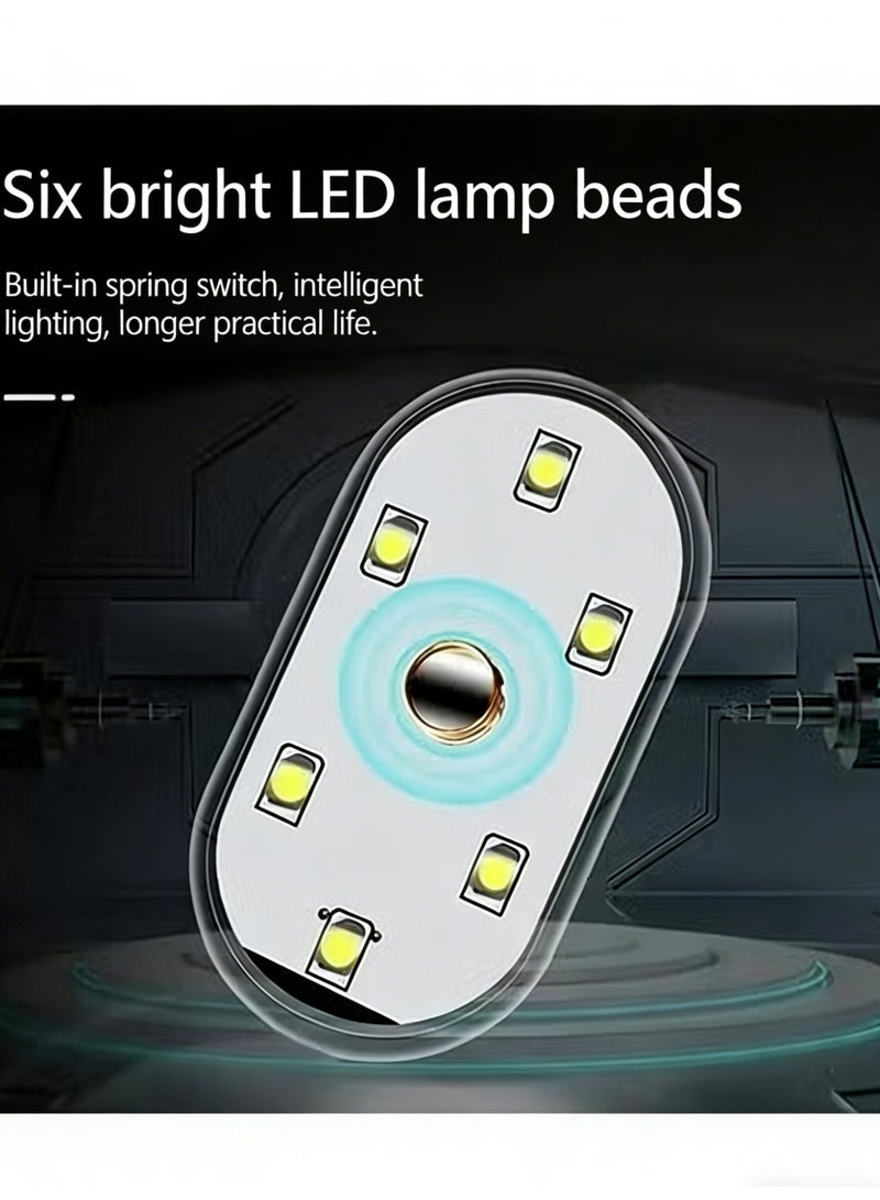 Car Interior Lights Wireless LED - USB Rechargeable Ceiling Lamp, Hand Reading Light & Door Light For Night Time Illumination 2pcs - Image 3